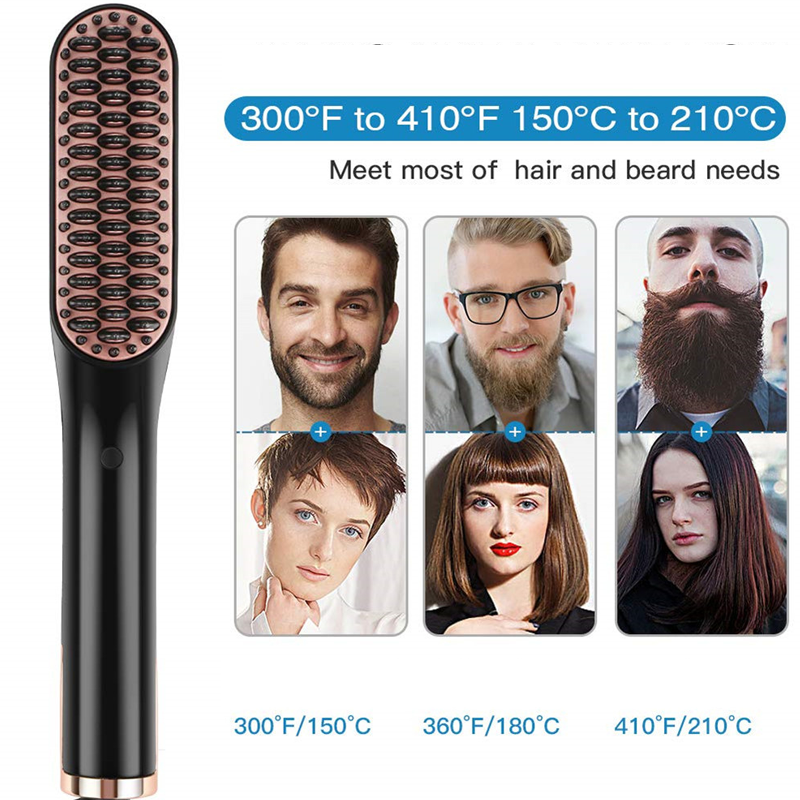 2-in-1 Electric Beard & Hair Straightener