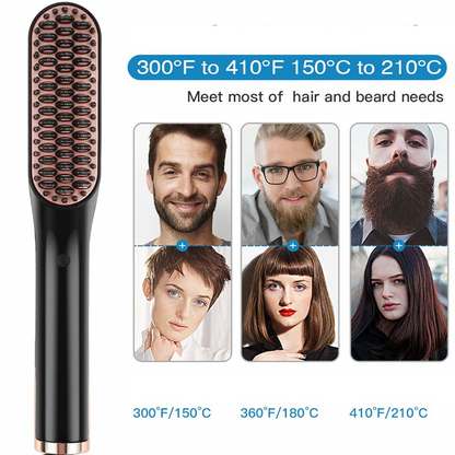 2-in-1 Electric Beard & Hair Straightener
