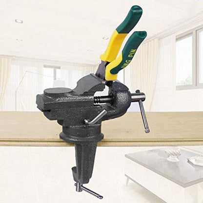 ⏳Time-Limited Special⏰Heavy-Duty Mini Universal Bench Vice – Compact, Clamp-On & Perfect for Workshops, Garages & DIY Projects 🔧✨