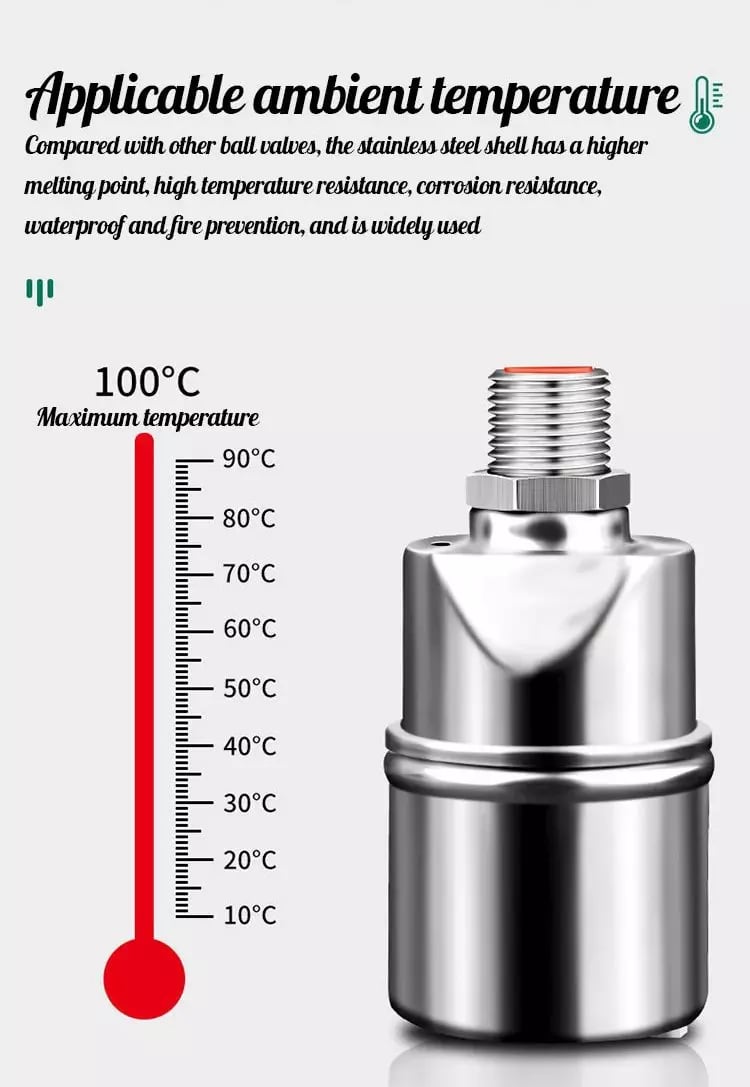 🎁2026 New Arrivals 50% OFF💥304 Stainless Steel Water Level Control Float Valve – Auto Shut-Off, No Electricity, Rust-Proof 💧