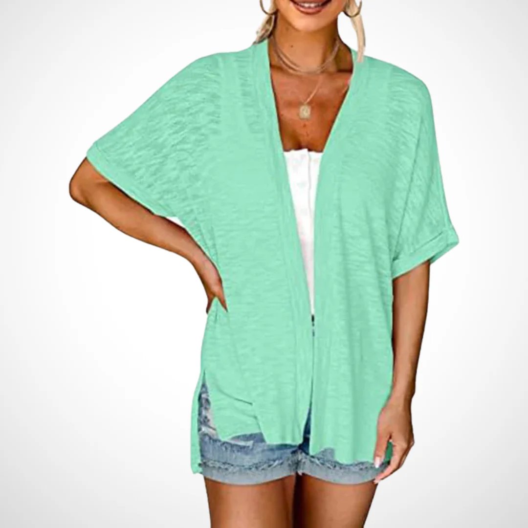 ✨2026 Stylish Flowy Short Sleeve Cardigan – Lightweight, Breezy, Versatile Layering Piece🌸