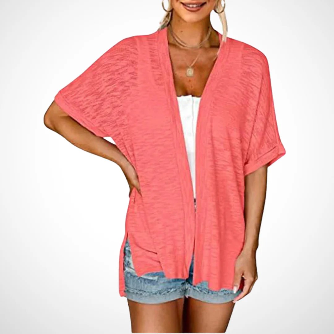 ✨2026 Stylish Flowy Short Sleeve Cardigan – Lightweight, Breezy, Versatile Layering Piece🌸