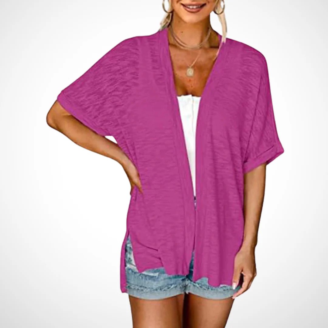 ✨2026 Stylish Flowy Short Sleeve Cardigan – Lightweight, Breezy, Versatile Layering Piece🌸