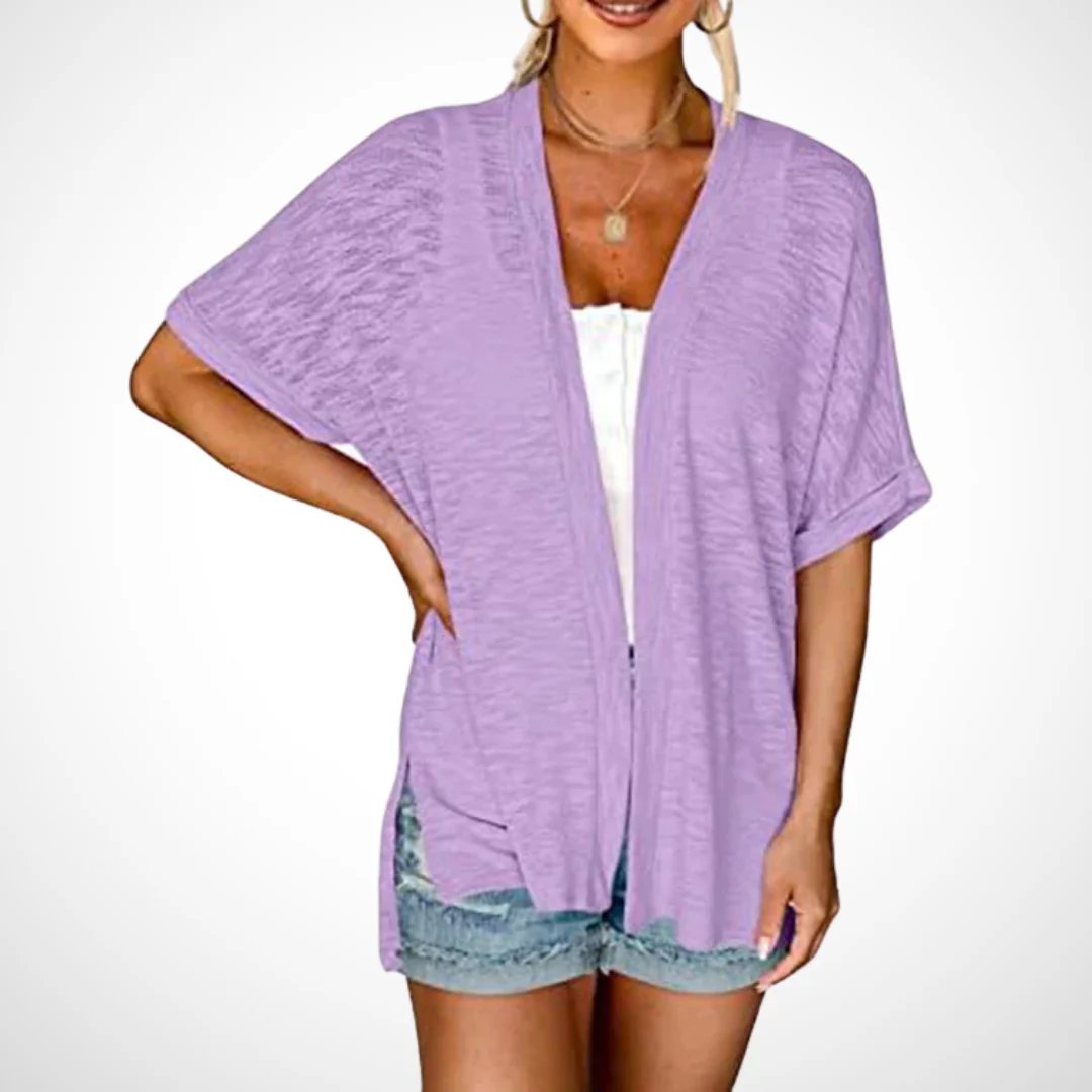 ✨2026 Stylish Flowy Short Sleeve Cardigan – Lightweight, Breezy, Versatile Layering Piece🌸