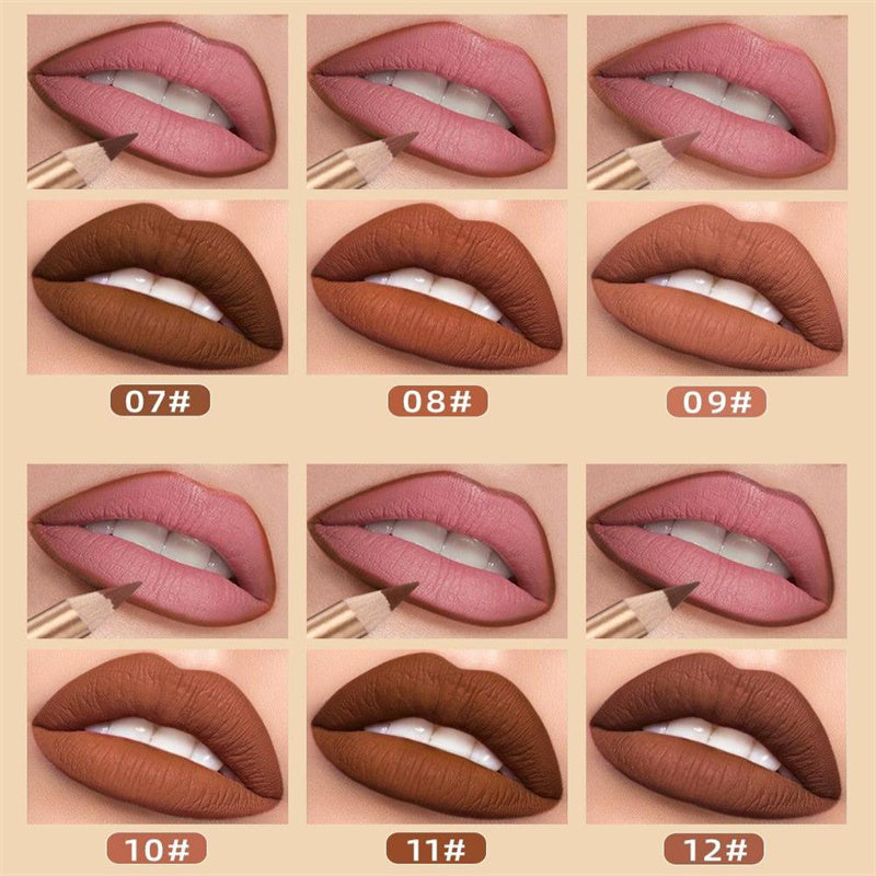 🥳2026 HOT SALE 50% OFF!💞50K+ SOLD!👄12-Color Smudge-Proof Lip Liner Pencil Set – Long-lasting, creamy & waterproof – perfect for everyday wear or pro makeup🎨
