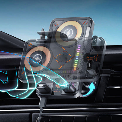 🔥HOT SALE 49% OFF🎁⚡Over 50,000 sold! 📱Smart 2-in-1 Car Rotating Mobile Phone Holder & Wireless Charger⚡