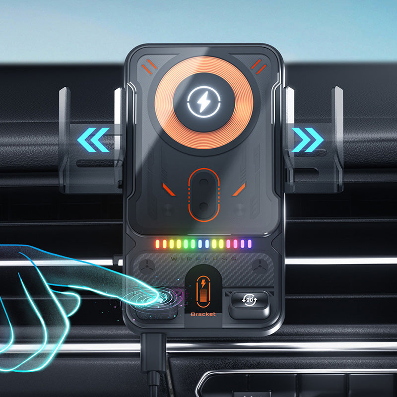 🔥HOT SALE 49% OFF🎁⚡Over 50,000 sold! 📱Smart 2-in-1 Car Rotating Mobile Phone Holder & Wireless Charger⚡