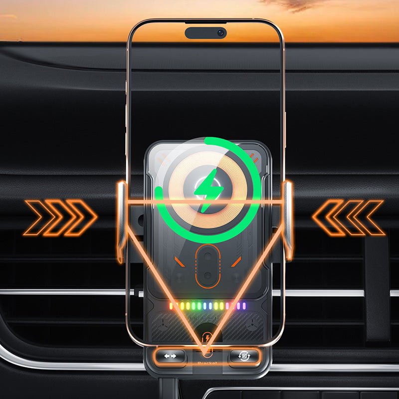 🔥HOT SALE 49% OFF🎁⚡Over 50,000 sold! 📱Smart 2-in-1 Car Rotating Mobile Phone Holder & Wireless Charger⚡