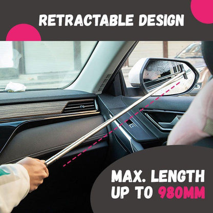 Retractable Car Wing Mirror Wiper – Extends to 98 cm