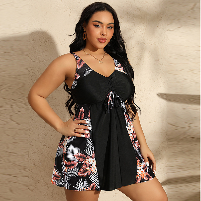 👙 50% OFF NOW! 💥 Women's Printed Sleeveless V-Neck Swimdress – Built-in shorts & flattering fit – Quick dry, perfect for beach or pool – stylish and comfortable 🌊✨