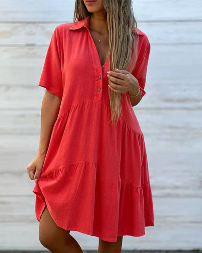 🥳2026 HOT SALE🥳Cotton-Linen A-Line Dress – Breathable, Everyday Chic