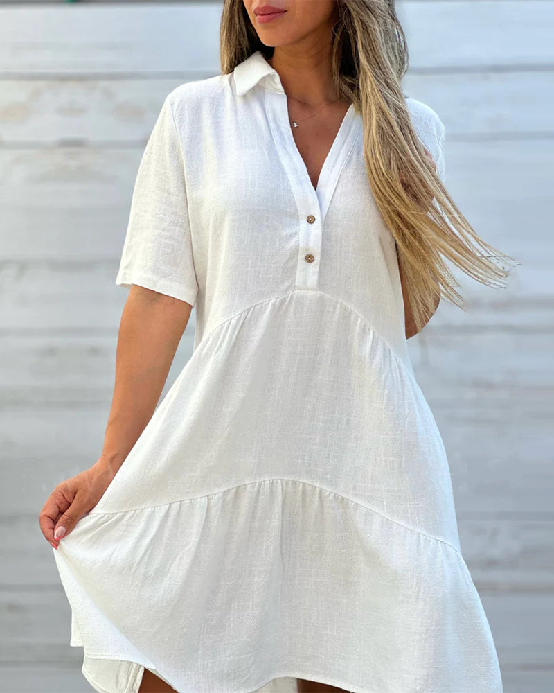 🥳2026 HOT SALE🥳Cotton-Linen A-Line Dress – Breathable, Everyday Chic