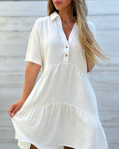 🥳2026 HOT SALE🥳Cotton-Linen A-Line Dress – Breathable, Everyday Chic