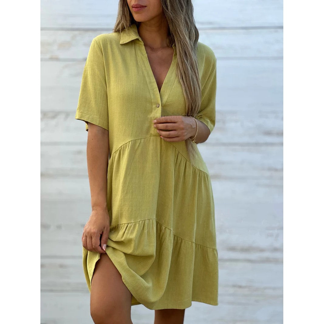 🥳2026 HOT SALE🥳Cotton-Linen A-Line Dress – Breathable, Everyday Chic
