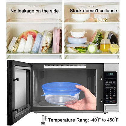 Silicone Stretch Lids 6-Pack | Airtight Food Storage Covers | Microwave, Fridge & Dishwasher Safe | BPA-Free | Fits 2.5"–7.5"