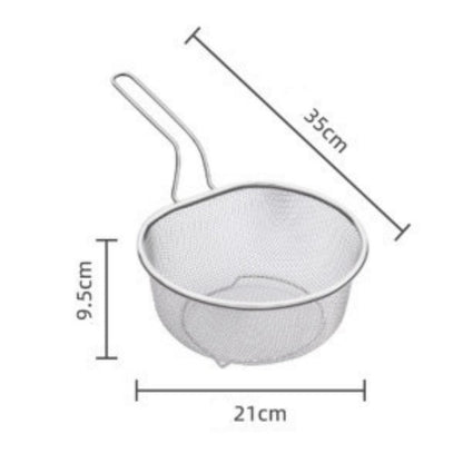 🪴🫙 50% OFF! Handheld Stainless Steel Sieve – Fine & Coarse Mesh, Ergonomic Handle, Rust-Resistant