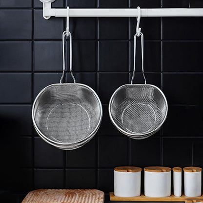 🪴🫙 50% OFF! Handheld Stainless Steel Sieve – Fine & Coarse Mesh, Ergonomic Handle, Rust-Resistant