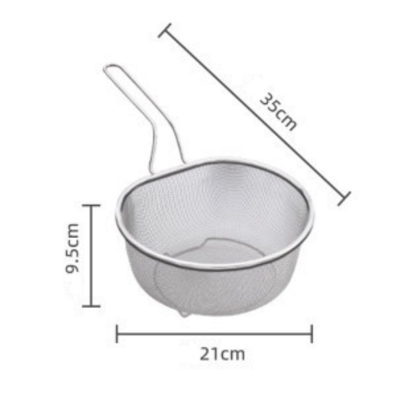 🪴🫙 50% OFF! Handheld Stainless Steel Sieve – Fine & Coarse Mesh, Ergonomic Handle, Rust-Resistant