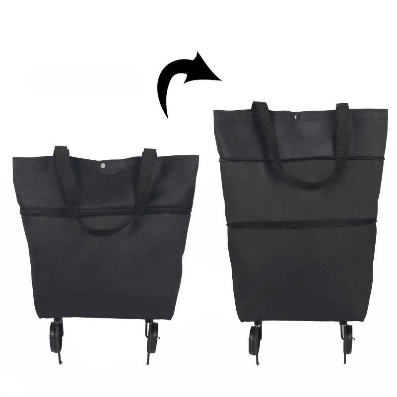 ⏰Last Day Promotion Only £12.99 ‼️🛒2-in-1 Foldable Shopping Cart✨Portable Lightweight Grocery Trolley