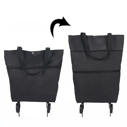 ⏰Last Day Promotion Only £12.99 ‼️🛒2-in-1 Foldable Shopping Cart✨Portable Lightweight Grocery Trolley