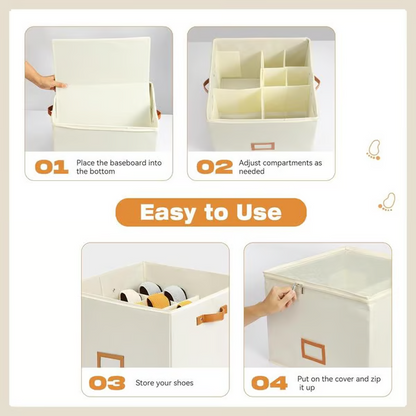 🎉 2026 Sale — Over 42,300 Sold!📦 Fabric Shoe Organizer Storage Box