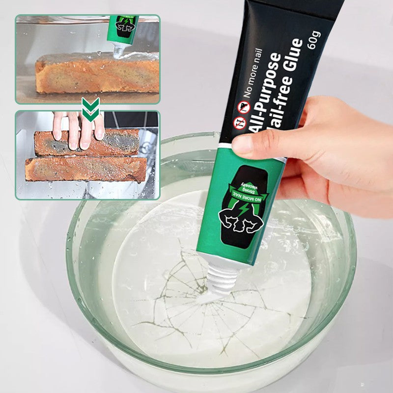 🔧BUY 1 GET 1 FREE✨All-Purpose Nail-Free Glue – Strong & Instant Bond, Waterproof & For Multiple Surfaces🏠