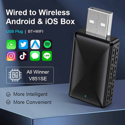 Wireless CarPlay Box with USB Port