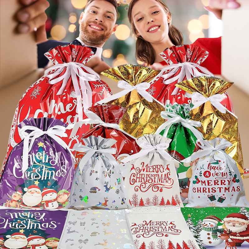 🎅🎁Christmas Gift Bag With Drawstring