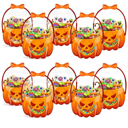 🎃👻Halloween Pumpkin Treat Bags | Resealable Zipper Prevents Candy Spills🍬