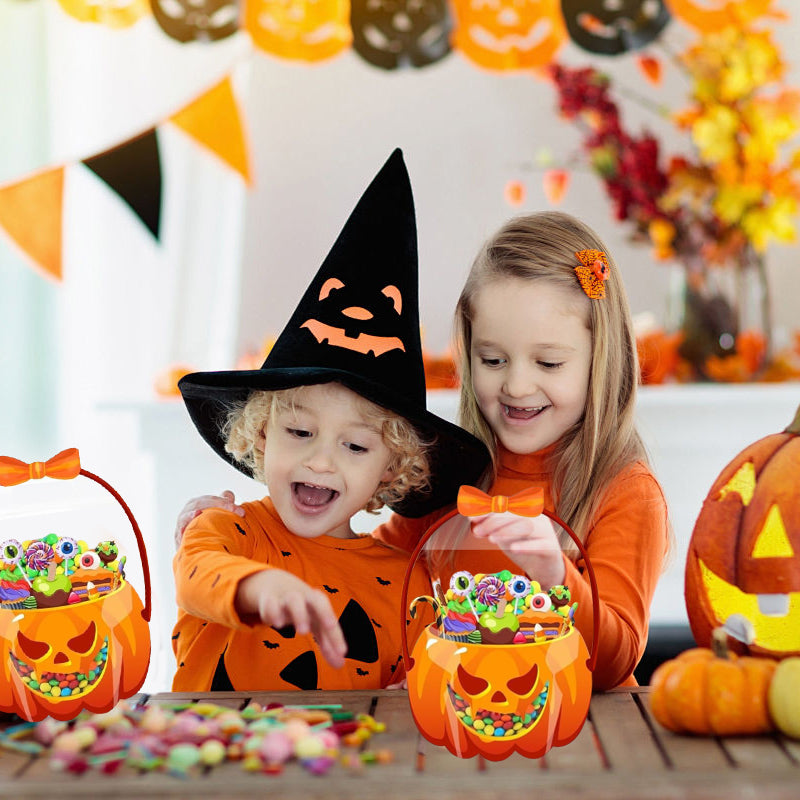🎃👻Halloween Pumpkin Treat Bags | Resealable Zipper Prevents Candy Spills🍬