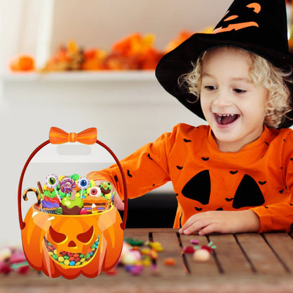 🎃👻Halloween Pumpkin Treat Bags | Resealable Zipper Prevents Candy Spills🍬
