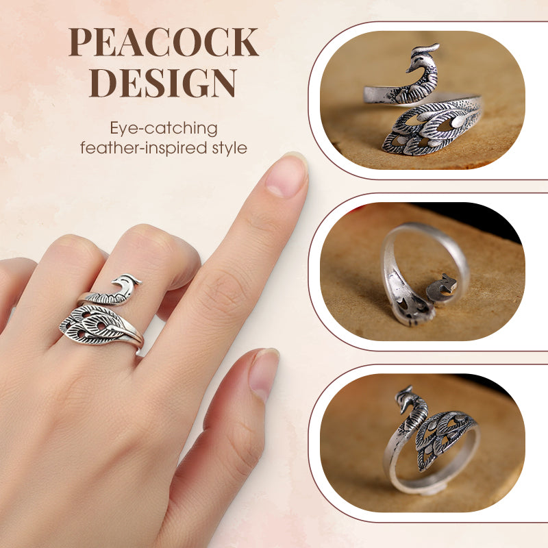 ⏳Limited-time 50% off⏰Charming Adjustable Vintage Peacock Ring🦚💍