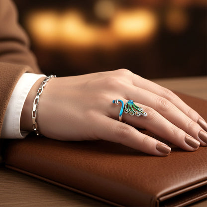 ⏳Limited-time 50% off⏰Charming Adjustable Vintage Peacock Ring🦚💍