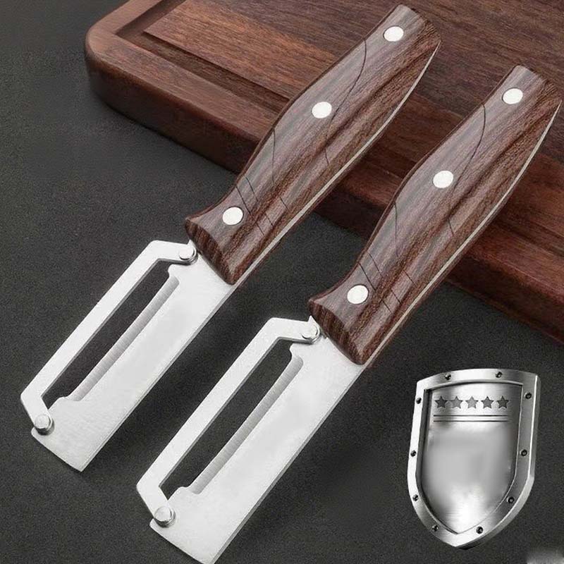 🔥HOT SALE 50%OFF🔥 Razor-Sharp Steel & Ergonomic Wood Handle for Effortless Peeling