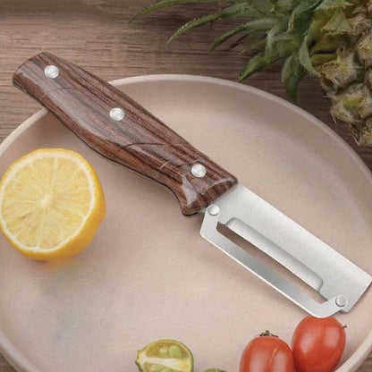 🔥HOT SALE 50%OFF🔥 Razor-Sharp Steel & Ergonomic Wood Handle for Effortless Peeling