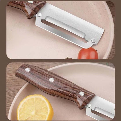 🔥HOT SALE 50%OFF🔥 Razor-Sharp Steel & Ergonomic Wood Handle for Effortless Peeling