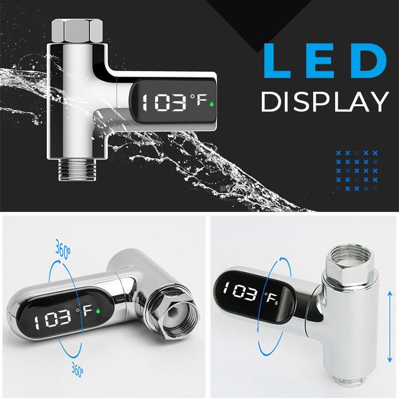🌡️SHOWER THERMOMETER🚿LCD Display with Backlight, Easy Installation Without Tools, IPX7 Waterproof, Perfect for Modern Bathroom🛁✨
