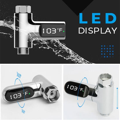 🌡️SHOWER THERMOMETER🚿LCD Display with Backlight, Easy Installation Without Tools, IPX7 Waterproof, Perfect for Modern Bathroom🛁✨