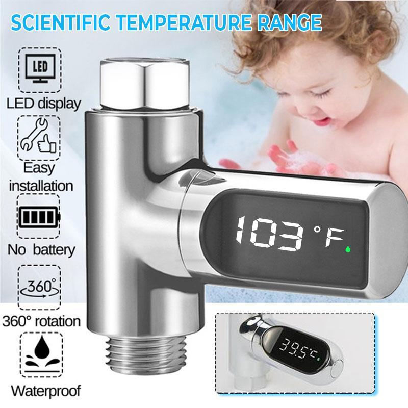 🌡️SHOWER THERMOMETER🚿LCD Display with Backlight, Easy Installation Without Tools, IPX7 Waterproof, Perfect for Modern Bathroom🛁✨