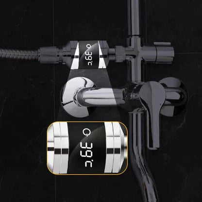🌡️SHOWER THERMOMETER🚿LCD Display with Backlight, Easy Installation Without Tools, IPX7 Waterproof, Perfect for Modern Bathroom🛁✨
