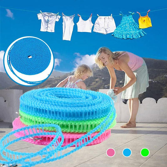 ⏰Portable Travel Clothesline – Windproof, non‑slip & sturdy ✨