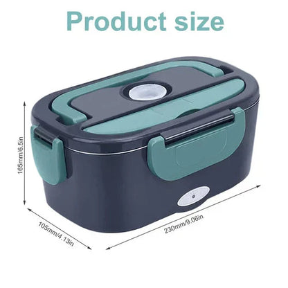 2-in-1 Portable Electric Lunch Box - Dual Voltage Car & Home Food Warmer