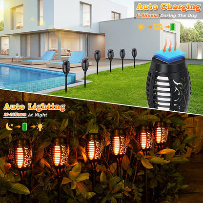 ⏳Time-Limited Special⏰Solar Garden Torch Lamps – Auto-On at Dusk, Waterproof IP65 & Wire-Free Outdoor Lighting 🔆