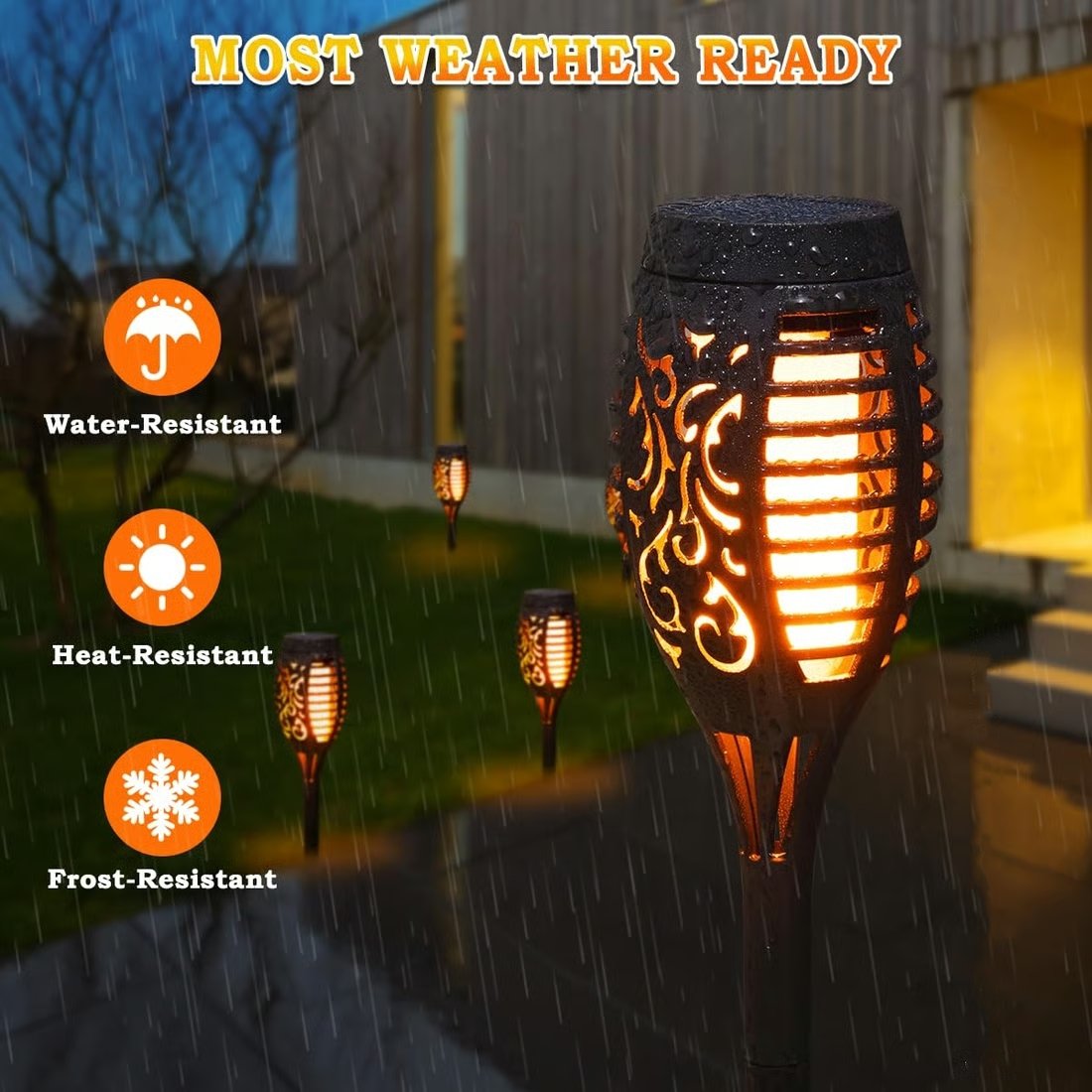 ⏳Time-Limited Special⏰Solar Garden Torch Lamps – Auto-On at Dusk, Waterproof IP65 & Wire-Free Outdoor Lighting 🔆