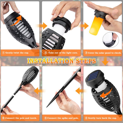 ⏳Time-Limited Special⏰Solar Garden Torch Lamps – Auto-On at Dusk, Waterproof IP65 & Wire-Free Outdoor Lighting 🔆