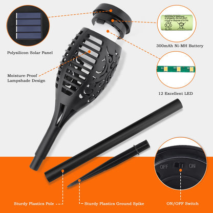 ⏳Time-Limited Special⏰Solar Garden Torch Lamps – Auto-On at Dusk, Waterproof IP65 & Wire-Free Outdoor Lighting 🔆
