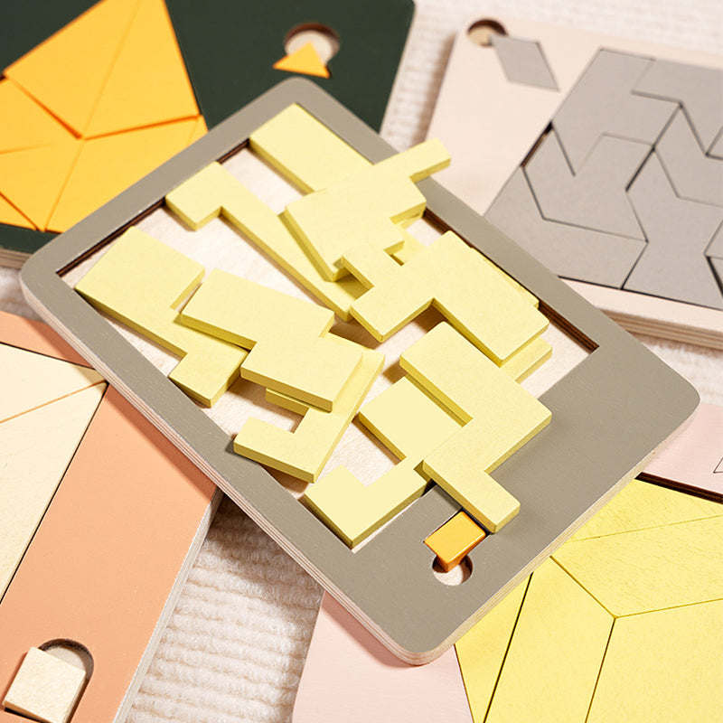 Wooden Tangram Board Puzzle Game