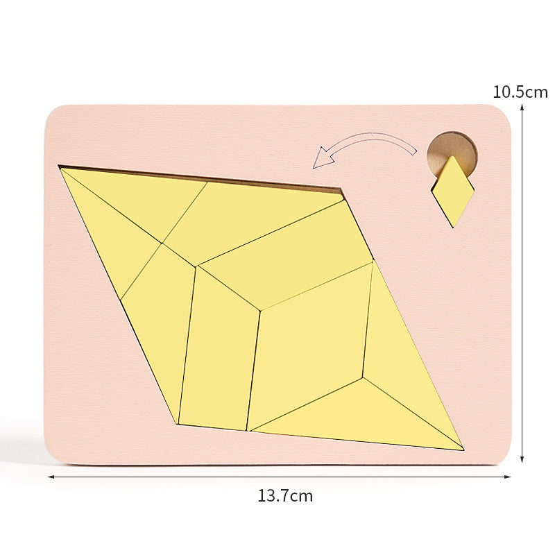 Wooden Tangram Board Puzzle Game