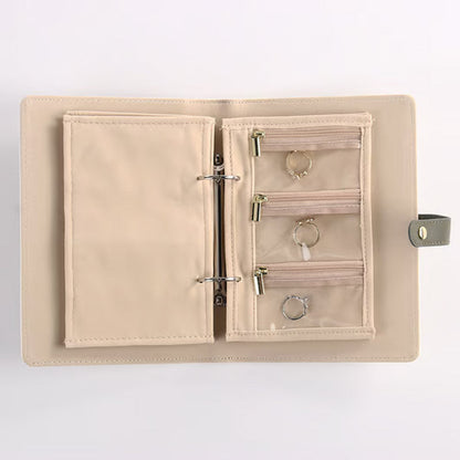 Elegant Portable Checkered Jewelry Storage Bag