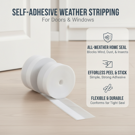 🌡️Self-Adhesive Weather Stripping – Wind-Proof, Insulates & Easy to Apply🏠